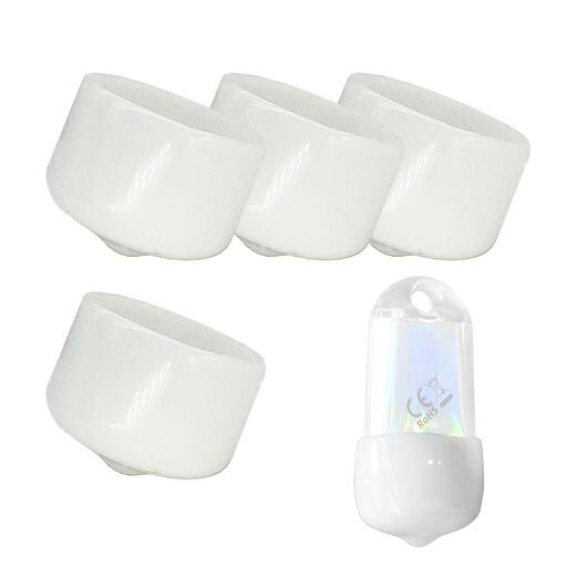 【セット内容】: 防水カバー*4個 【適合機種】:DOKEEP ミニLEDライト CDGD01、GD1、GD2、GD3 【重量】:本体約2g/個 【素材】:PVC。