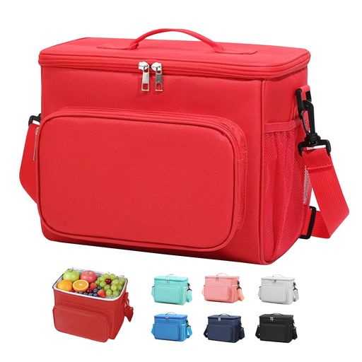 【製品仕様】容量10L / サイズ:約28cm(縦)x18cm(横)x22cm(高さ) / 重量:290g。折りたたみ時:約28cm(縦)x20cm(横)x6cm(高さ)3層構造素材:外側600Dオックスフォード生地 + 中間5mm発泡ポリエチレン + 内側防水PEVAメンブレン。4つの収納スペース:メイン大容量収納部 + 前面ファスナーポケット + 両サイドメッシュポケット. 【優れた保冷・保温性能】アルミ断熱バッグと比較して、3層構造の生地は優れた保冷性能を発揮します。保冷剤と併用することで、約6時間保冷、約4時間保温が可能です。内側の層は防水・防漏仕様で、お手入れも簡単です。 【コンパクトで軽量・持ち運び楽々】折りたたみ可能なソフト型設計で、使わない時は薄くコンパクトに収納可能。わずか290gの超軽量設計ながら、350ml缶12本・500ml缶9本・1Lボトル4本が入る十分な収納力を備えています。 【7色展開・ギフトにも最適】ピンク・グレー・グリーン・ブラック・レッド・ブルー・ネイビーの全7色をご用意。シーンや気分に合わせてコーディネートを楽しめ、ご自身用はもちろん、プレゼントにもおすすめです。