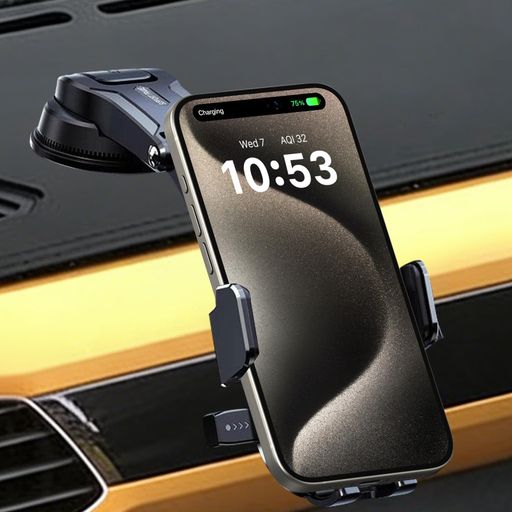 スマホホルダー 車 Miraitech  携帯ホルダー 車載ホルダー 吸盤式 安定感 360°回転可能 手帳型ケース対応 カー用品 片手操作 取付簡単 4-7インチ…