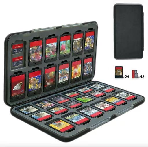 Other - Switch/Switch2ゲームカードケース24枚スイッチカードスイッチ専用ゲームカード収納ケース収納軽量防塵持ち運び便利黒(ブラック24枚)