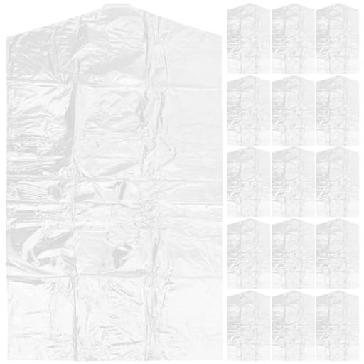 樂天商城 - Angoily洋服カバースーツカバー50枚セット60x100cm透明業務用衣類カバークリーニング袋ホコリよけ防湿防虫衣替えショート丈ビニール使い捨て大容量