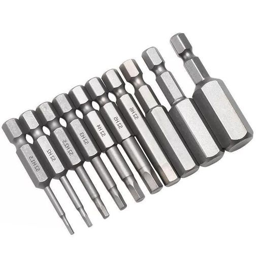 【商品仕様】六角ビットサイズ:全長50mm、軸径6.35mm、ミリ表記:1.5 mm、2 mm、2.5 mm、3 mm、4 mm、5 mm、6 mm、8 mm、10 mm、12 mm。 【材質】長寿命の超耐久性S2鋼で作られています、細工がよく、表面は平滑であり、錆びにくいです。 【強磁気吸着】強力な磁気、磁気ビットはしっかりとドライバーに固定することができます、便利にねじを吸着して、从而提高工作効率。 【高硬度】全体が高温焼入れ処理を採用しており、高硬度、トルク、靭性、およびより耐久性が実現します。 【幅広い用途】車両整備、家具組立、建具、工場内作業等に適しています。これらのビットは、電気ドリル、電動スクリュードライバー、エアドリルなどに適しています。