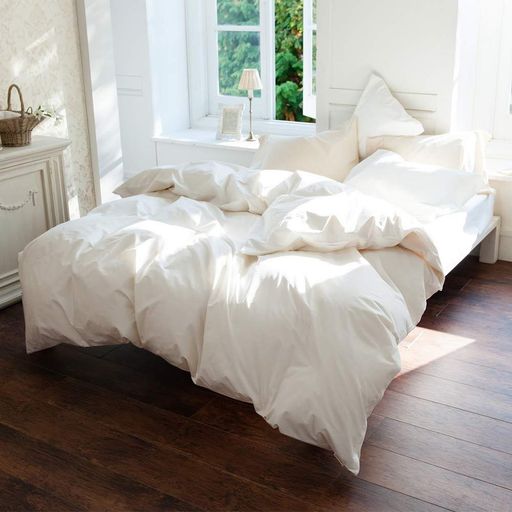 Rakuten - FabtheHome掛け布団カバーホワイトシングル(150x210cm)ソリッドFH121811-100