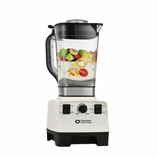 Kitchenintheboxミキサーブレンダー大容量2L氷も砕けるジュースミキサー1450Wハイパワースピード調整一台多役ジューサーミキサー野菜/果物/スムージー(ホワイト)
