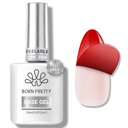BORN PRETTY ピールオフジェル 剥がせるベースジェル 大容量 クリア 15ml ジェルネイル UV/LED 対応