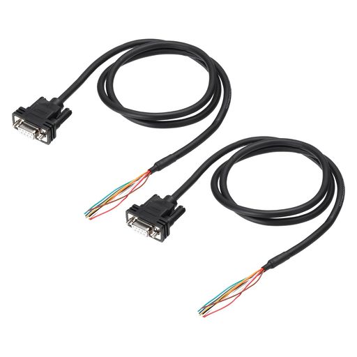 PATIKIL 2本組 3.3フィート 26AW G DB9メスコネクタ-裸線端 RS232 9ピンシリアル延長ケーブル 二重シ astalio-10071082 Astalio パッケージ画像