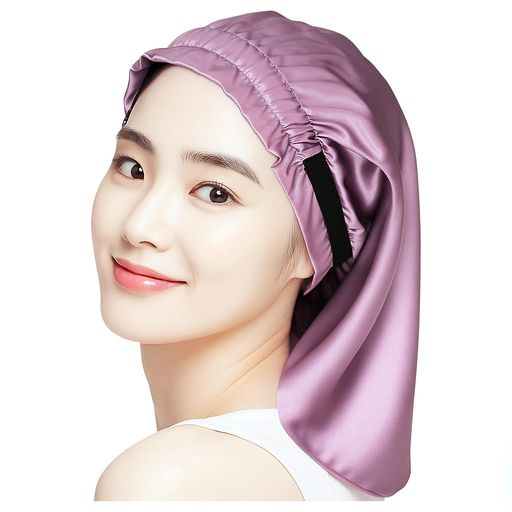 【100%天然シルク】このシルク ナイトキャップは、通気性と保湿性に優れた高機能アイテムです。真珠のように美しい光沢と滑らかな手触りが特徴で、毎日の睡眠を快適にサポートします。シルク ナイトキャップは保湿性と保温性が抜群で、通気性も良いため、夏は涼しく冬は暖かい。一年を通じて快適に使用できます。また、天然素材を使用しているため、敏感肌や赤ちゃんにも安心してお使いいただけます。 【寝ながらヘアケア】美しい肌の基本は保湿とされていますが、髪と頭皮もその延長線上にあります。睡眠中に頭皮が乾燥したり、寝具との摩擦で髪が傷むことがあります。このシルク ナイトキャップは、睡眠中の髪を保湿し、乾燥を防ぎます。また、白髪や抜け毛、切れ毛を防ぎ、髪にツヤを与えます。シルク ナイトキャップは非常に軽量で自然な装着感があり、頭を締め付けず、睡眠中もリラックスして使用できます。シルク ナイトキャップが快適な眠りを実現します。 【シルクナイトキャップのメリット】人は一晩で20~30回も寝返りを打つと言われています。その際に髪が摩擦で傷つき、切れ毛や枝毛の原因になります。シルク ナイトキャップは、寝ている間の髪の絡まりや摩擦を防ぎます。