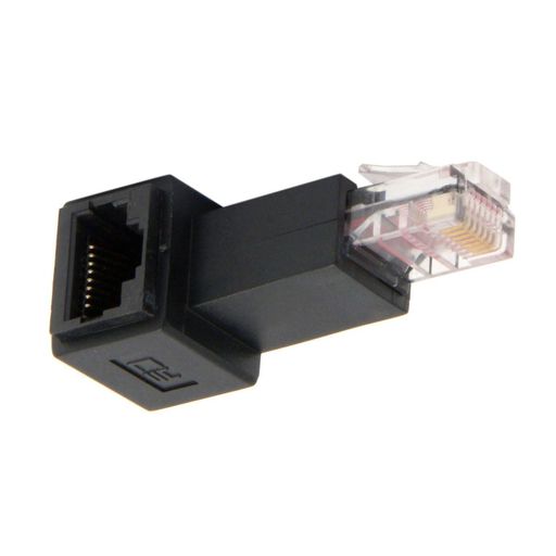 JSER 左斜め90度 8P8C FTP STP UTP Cat 5e オス-メス LANイーサネットネットワーク拡張アダプタ