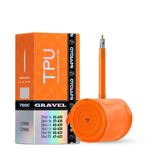 CYCLAMI 1本 TPUチューブ 自転車用チューブ 46g 超軽量 700x32/35/37/40/47C MTB29...
