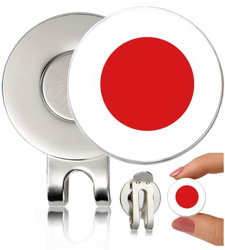ゴルフマーカー日本国旗日の丸マグネット付き応援グッズ帽子用日本ニッポンジャパン日の丸軍艦旗右翼ゴルフマーカーゴルフグッズプレゼントギフト