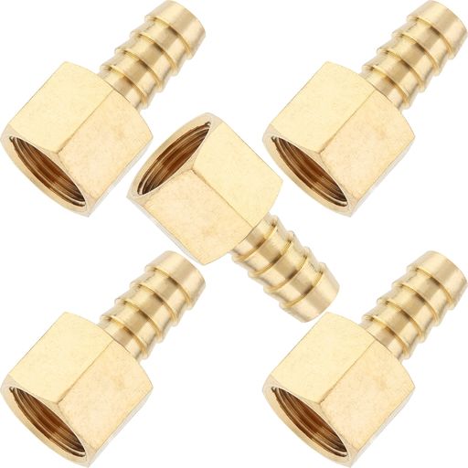 全部5個入:27g/個 サイズ:G(PF)3/8;ホース内径10mm 材質:黄銅 堅牢で耐久性のある素材を使用し、長期間にわたって信頼性の高い接続を提供します。 家庭用および工業用の様々なホース接続に適しており、水や空気などの流体に適用。