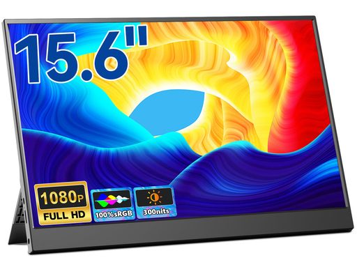 モバイルモニター 15.6インチ モバイルディスプレイ ポータブルモニター FHD1080P IPS液晶パネル 非光沢画面 薄い 軽量 保護カバー付き Type-C ミニHDMI PS4/XBOX/Switch/PC/Macなど対応 在宅勤務