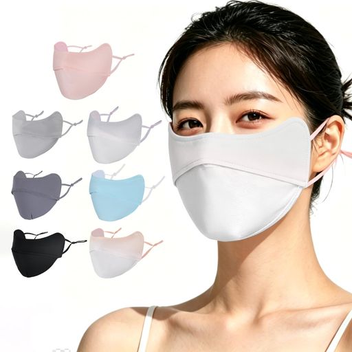 【強力UVカット・日焼け対策】紫外線遮蔽率99%以上、最高レベルのUVカット性能。通勤・買い物などの日常使いはもちろん、ドライブやガーデニングなど屋外シーンでも、夏の強い日差しから顔全体をしっかりガードします。 【独自の通気設計で快適呼吸】鼻・口元に専用の通気口を配置し、スムーズな呼吸を実現。ランニングやゴルフなどのスポーツ時でも息苦しさを感じにくく、呼気によるメガネの曇りも大幅に軽減。アクティブなシーンに最適なスポーツマスク仕様です。 【3D立体裁断で小顔見せ&amp;メイク保護】顔のラインに沿った立体的なカットが、フェイスラインをすっきりと美しく演出。肌との摩擦を最小限に抑えるため、メイク崩れや色移りを防ぎ、長時間きれいな状態をキープします。 【接触冷感・なめらかな肌触り】高品質なナイロンxスパンデックス配合の冷感素材を採用。触れる瞬間からひんやりとした心地よさが広がり、真夏でも蒸れにくく、シルクのような滑らかな着け心地が持続します。 【目尻までカバー&amp;耳が痛くない】日焼けしやすい目尻・こめかみエリアまでしっかり覆うワイド設計。