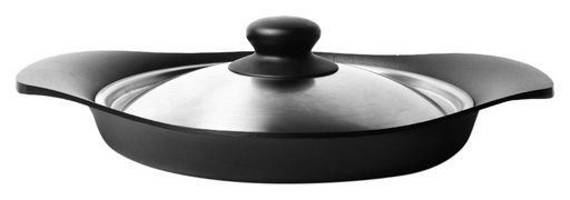 柳宗理(Yanagi Sori) 南部鉄器グリルパン22cm IH対応 ステンレス蓋付き 波型 焼き目 グリルパン シンプルなデザインと高い実用性 日本製