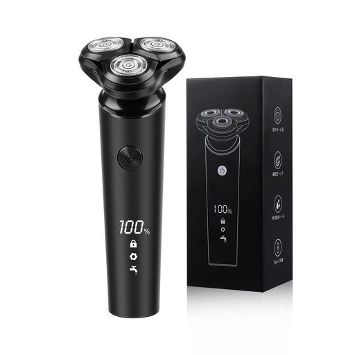 シェーバー ひげそり 電動シェーバー 電気シェーバー メンズ 360°回転式 深剃り USB充電式 急速充電 低騒音 IPX7防水 お風呂剃り可 乾湿両用 LEDディスプレイ付き