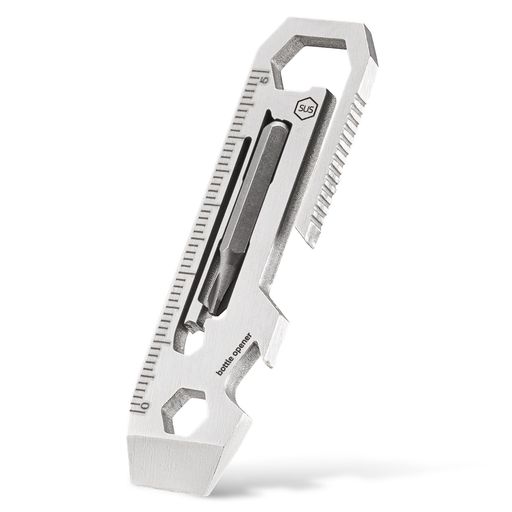 Keyunity プライバー edcツール ステンレス製 KR03 バール 小型 多機能【栓抜き・...