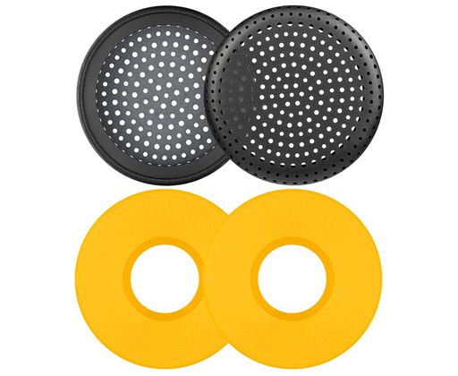 SOULWIT イヤーパッド イヤークッション Grado GS1000/GS1000i/GS1000e/GS2000e/PS1000/PS1000e 用 交換 ヘッドパッド プロテインレザー イヤーカップ 高密度フォーム 耳当て パッド - 黄色