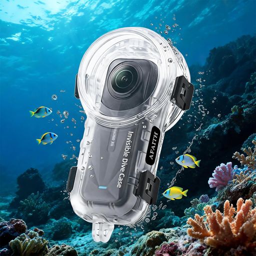 Insta360 X5専用 60m防水ケース アクションカメラ潜水用ハウジング専用 防曇シート+スタンド付き