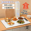 食品保温プレート シリコン製 電気保温トレイ ホットプレート 食品用電気保温トレイPSE認証完了 折りたたみ式 多機能食品断熱ボード フードウォーマー 10秒急速加熱 60℃/80℃/100℃ 温度調節可お手入れも簡単取扱説明書付
