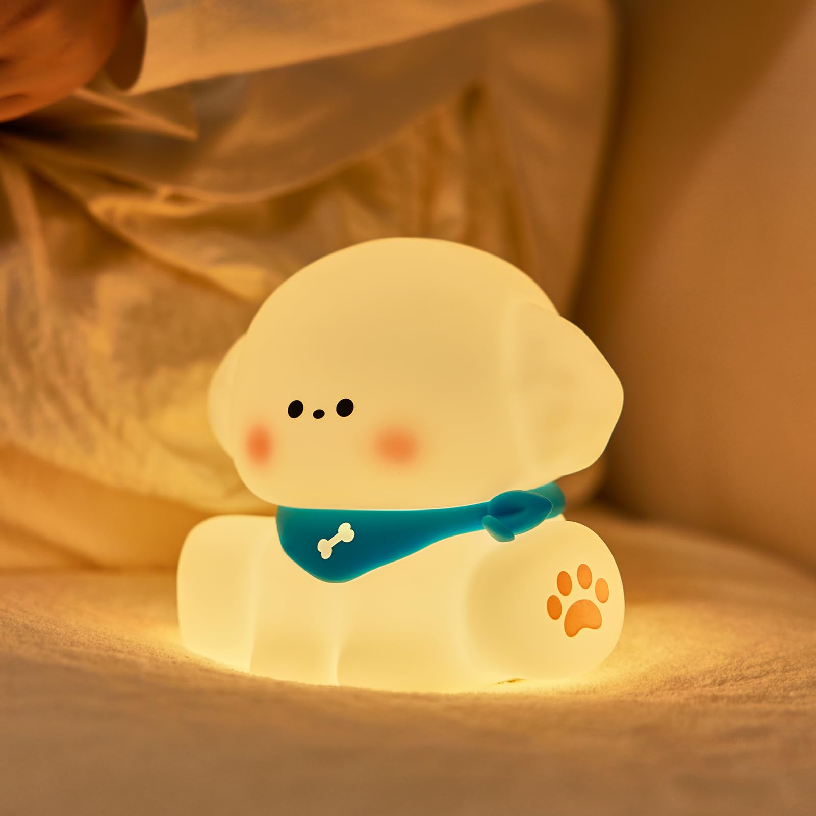 ナイトライト 犬ライト インテリア ベッドサイドランプ 子供 調光 タイマー付き USB充電 タッチ式 ルー..