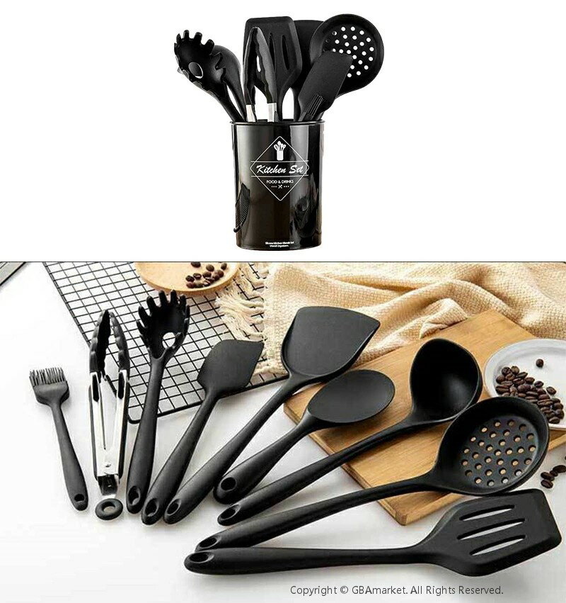 キッチンツール 9点セット シリコン製 キッチンツールセット 収納容器付き キッチン用品 安全素材 台所..