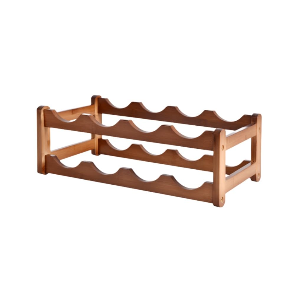 赤ワインラック、シャンパンラック、飲料ラック、竹製積み重ね可能、ワイン保管、滑らかで丸みがあり、..