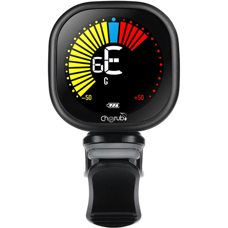 ギターチューナー 充電式 ギター/ベース用 クリップチューナー LEKATO スナップオンLED カラーディスプレイ 日常の練習に最適