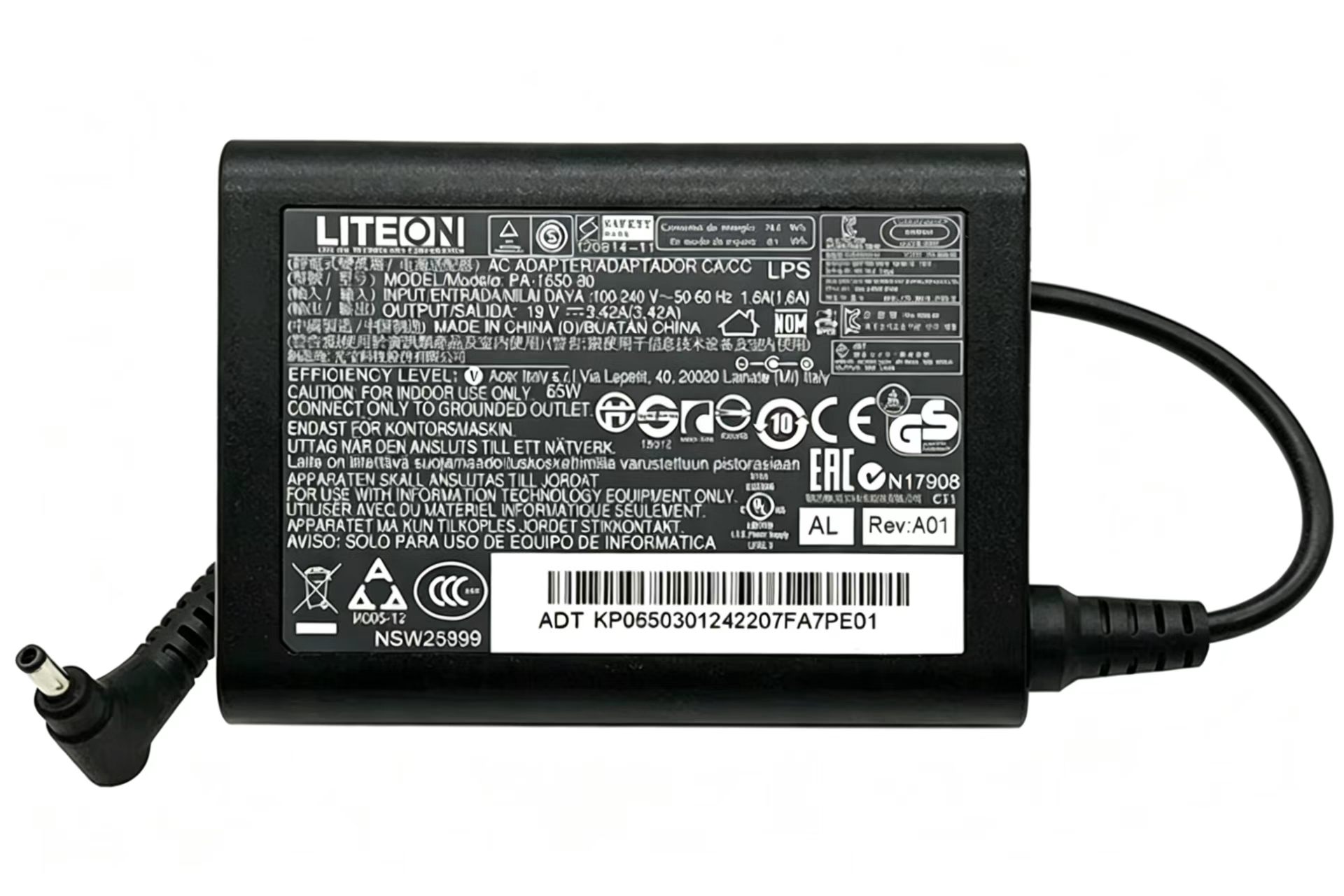 純正新品 PA-1650-80 19V 3.42A 65W 3.0*1.1mm 