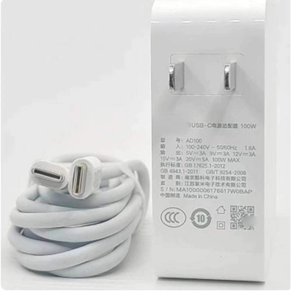 純正新品 AD100 100W 20V 5A USB-C電源 ACアダプターFor XIAOMI Pro14/15 修理交換用電源の充電器
