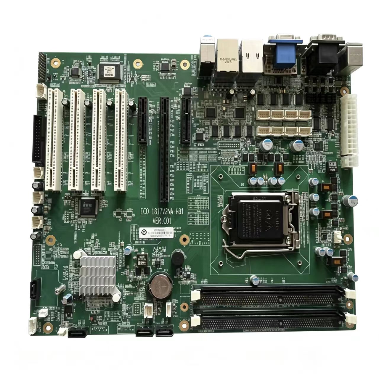 製品スペック ・対応メーカー：EVOC（研華科技） ・基板型番：ECO-1817V2NA-H81 VER:C01/11 ・商品状態：新品 ・主な仕様：複数PCI/PCIeスロット搭載、デュアルLAN、VGA/DVI/シリアルポート多端子搭載、H81チップセット採用 配送について ★全国送料無料 ご注文確定後、速やかに発送手配を実施いたします。 購入前事前確認事項 ★ご購入前に必ずお手持ち産業PCに搭載されたマザーボード型番を照合してください。 ★適合外機器へ取り付けると動作不良・本体故障の原因となります。 ★産業用マザーボード交換には専門電気知識が必要なため、産業機器修理業者への施工依頼を推奨いたします。 保証サービス ★6ヶ月品質保証付帯。 保証期間内に製品不具合が発生した際は基板全体写真、機器本体型番を添付してご連絡ください。製品スペック ・対応メーカー：EVOC（研華科技） ・基板型番：ECO-1817V2NA-H81 VER:C01/11 ・商品状態：新品 ・主な仕様：複数PCI/PCIeスロット搭載、デュアルLAN、VGA/DVI/シリアルポート多端子搭載、H81チップセット採用 配送について ★全国送料無料 ご注文確定後、速やかに発送手配を実施いたします。 購入前事前確認事項 ★ご購入前に必ずお手持ち産業PCに搭載されたマザーボード型番を照合してください。 ★適合外機器へ取り付けると動作不良・本体故障の原因となります。 ★産業用マザーボード交換には専門電気知識が必要なため、産業機器修理業者への施工依頼を推奨いたします。 保証サービス ★6ヶ月品質保証付帯。 保証期間内に製品不具合が発生した際は基板全体写真、機器本体型番を添付してご連絡ください。