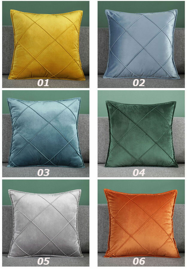 送料無料 クッションカバー　 55x55cm 2個セット　正方形タイプ お買い得 スウェット 北欧 シンプル か..