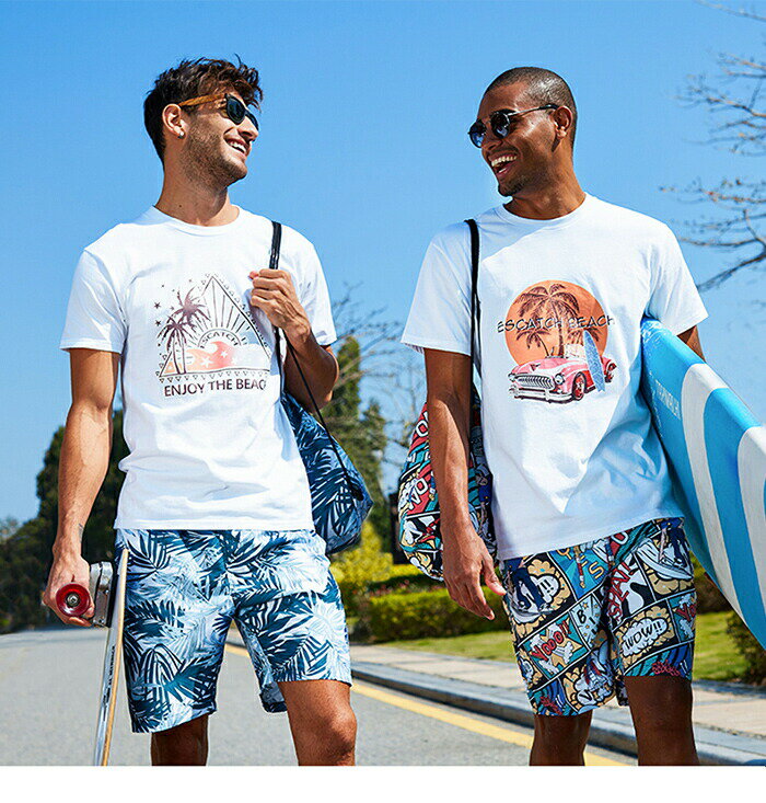 水着 サーフパンツ ビーチパンツ メンズ 海パン 海水パンツ 短パン 水着コーデ ハーフ トランクス フェス 旅行 サーフショーツ ハワイ リゾート ロング ストライプ柄 ショートパンツ ハーフパンツ ボタニカル柄 大きいサイズ ショートパンツ S~5XL c-yongku-12179-gg