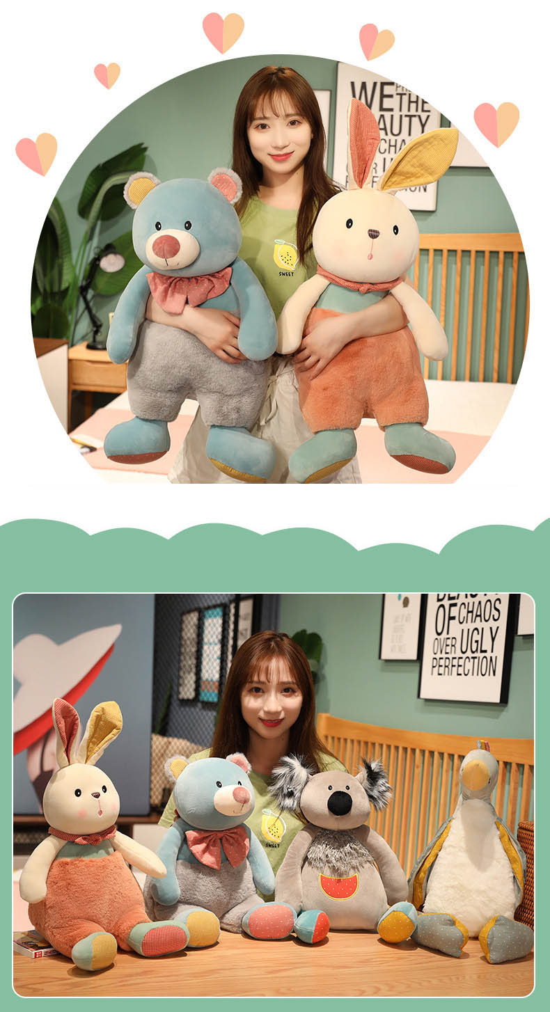 送料無料 35cm ぬいぐるみ 兎 熊 雁 ウサギ クマ 可愛い かわいい 彼女に ふわふわで癒される 柔らか 心地いい プレゼント 誕生日 お祝い ガン rabbit bear wild goose 抱き枕 子供 おもちゃ 動物 c-wanou-12229-gg