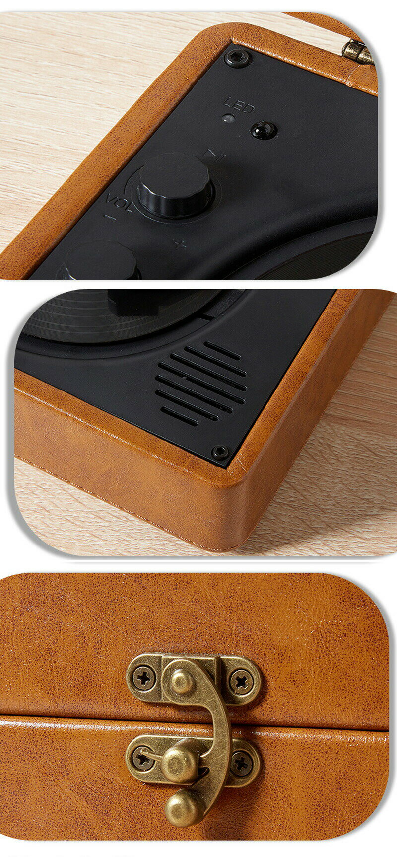 送料無料 bluetoothスピーカー レトロ レコード 復刻スピーカー CDスピーカー ポータブル ビニール レコード レトロ ビンテージ 蓄音機 内蔵ステレオ スピーカーレコード プレーヤー