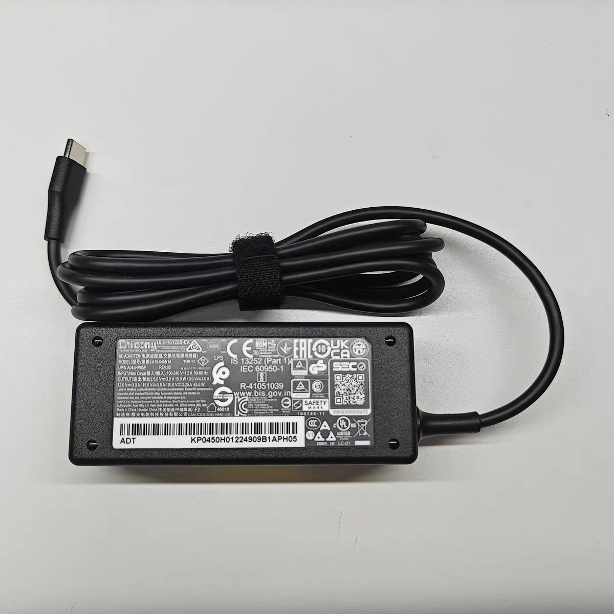 純正新品CHICONY 20V2.25A 45W電源アダプタA18-045N1A充電器, コネクタ TYPE-C