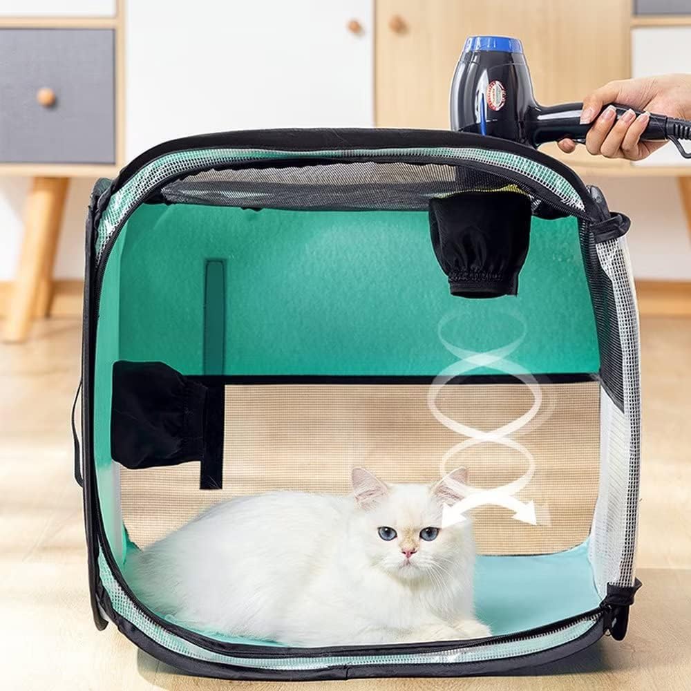 ペット乾燥箱 ペット乾燥ハウス お風呂後 速乾 お風呂用品 折りたたみ ペットキャリーバッグ 犬 猫 ヘ..