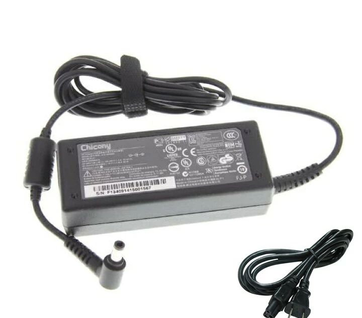 新品] Chicony 19V 3.42A A12-065N2A A18-065N3A対応 ACアダプター 充電器 コネクタ口径：丸型外径約5.5mm内径2.5mm 電源ケーブル付