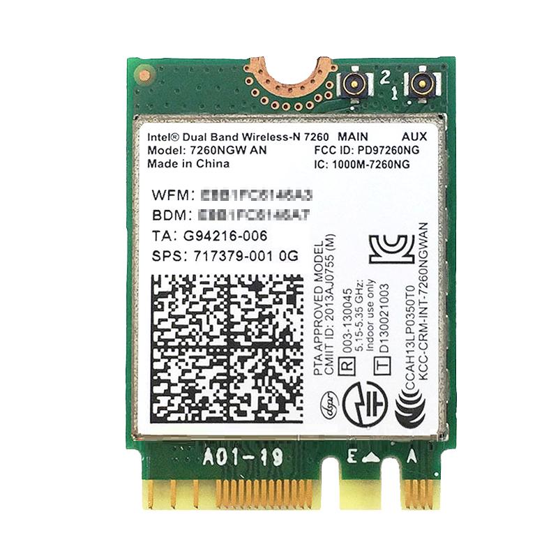 HP純正 717379-001 Intel Dual Band Wireless-N 7260 Dual Band 802.11a/b/g/n + Bluetooth 4.0 M.2 無線LANカード 7260NGW AN for HP