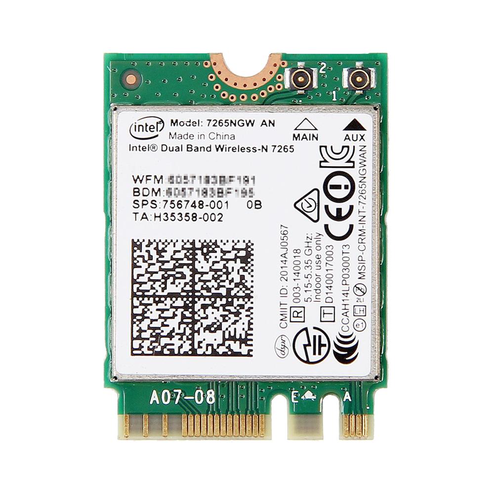 HP純正 756748-001 Intel Dual Band Wireless-N 7265 Dual Band 2x2 802.11a/b/g/n + Bluetooth 4.0 M.2 無線LANカード 7265NGW AN for