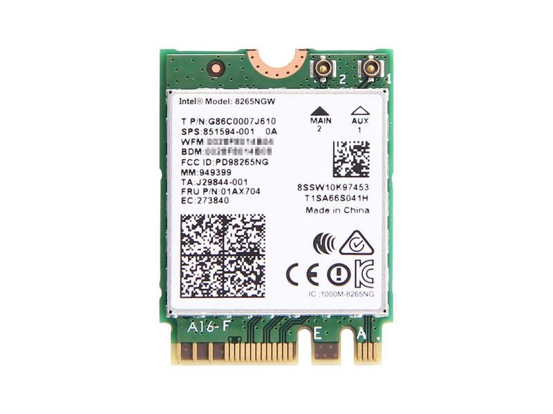 インテル Intel Dual Band Wireless-AC 8265 5GHz/2.4GHz 802.11ac/agn 867Mbps Wi-Fi + Bluetooth 4.2 Combo M.2 無線LANカード 8265NG