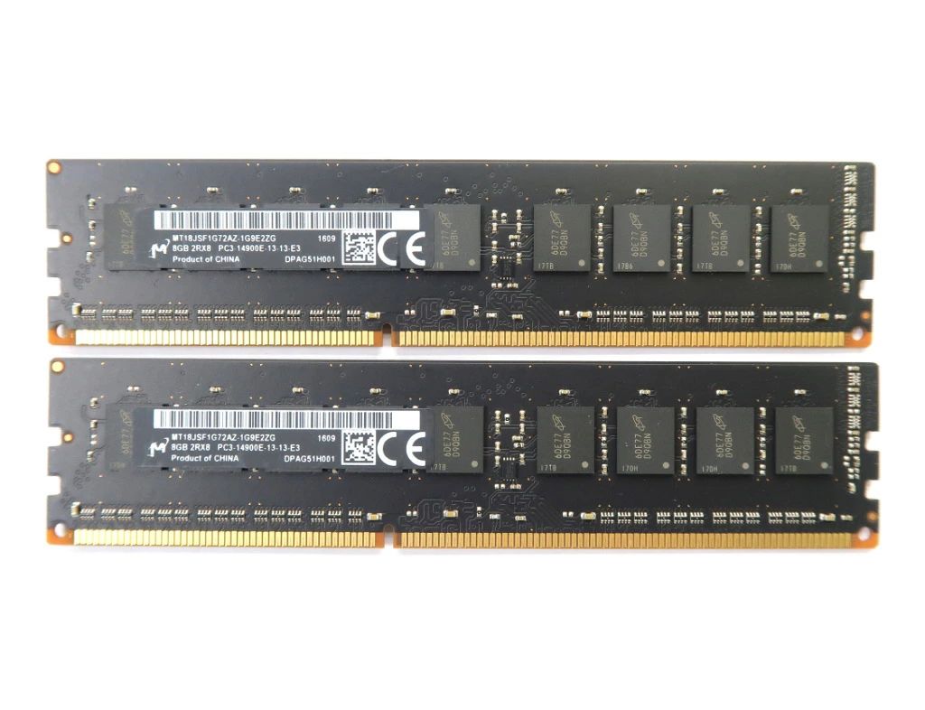 Rakuten - Micron 8GBx2枚セット 16GB分 PC3-14900E DDR3 ECC Unbuffered hp Z420/Z620/Z820 DELL Precision T3610等対応 【中古】【20190215】