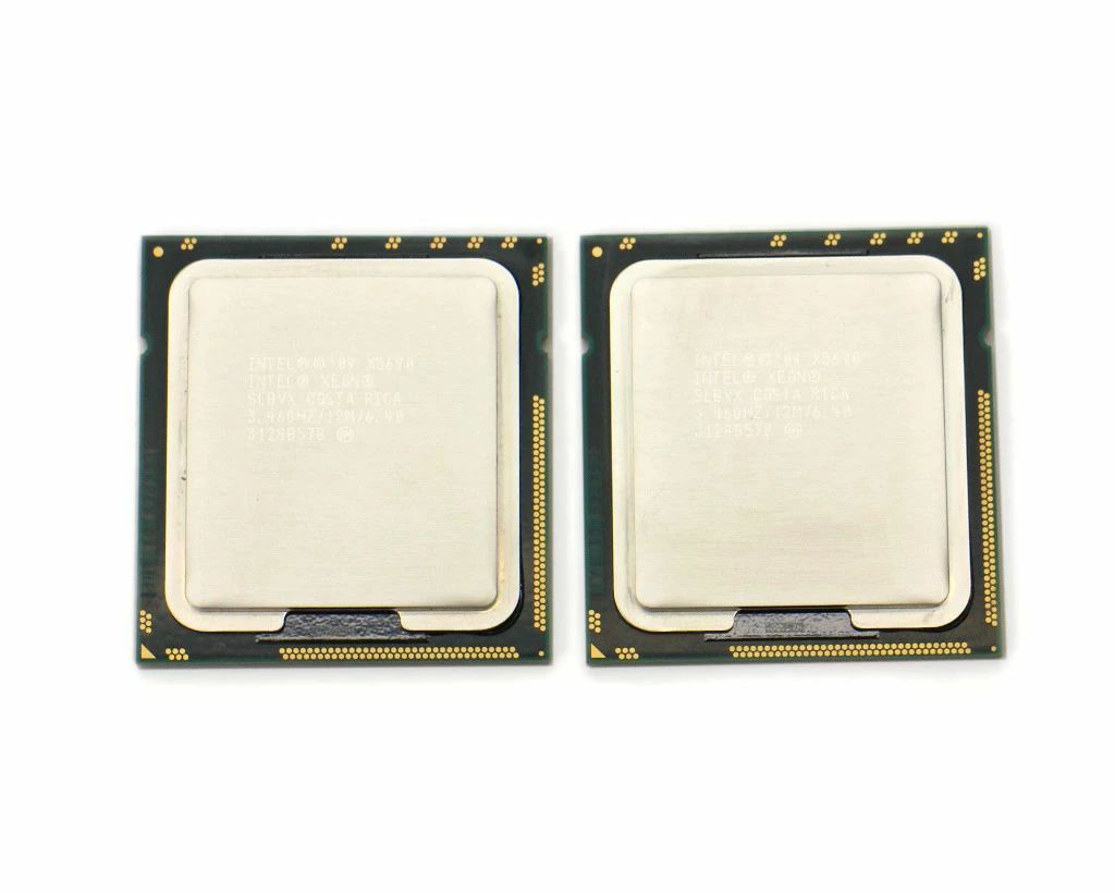 intel 同ロット 2個セット Xeon X5690 6コア12スレッド 3.46GHz (TB3.73GHz) FCLGA1366 ソケット対応 SLBVX 