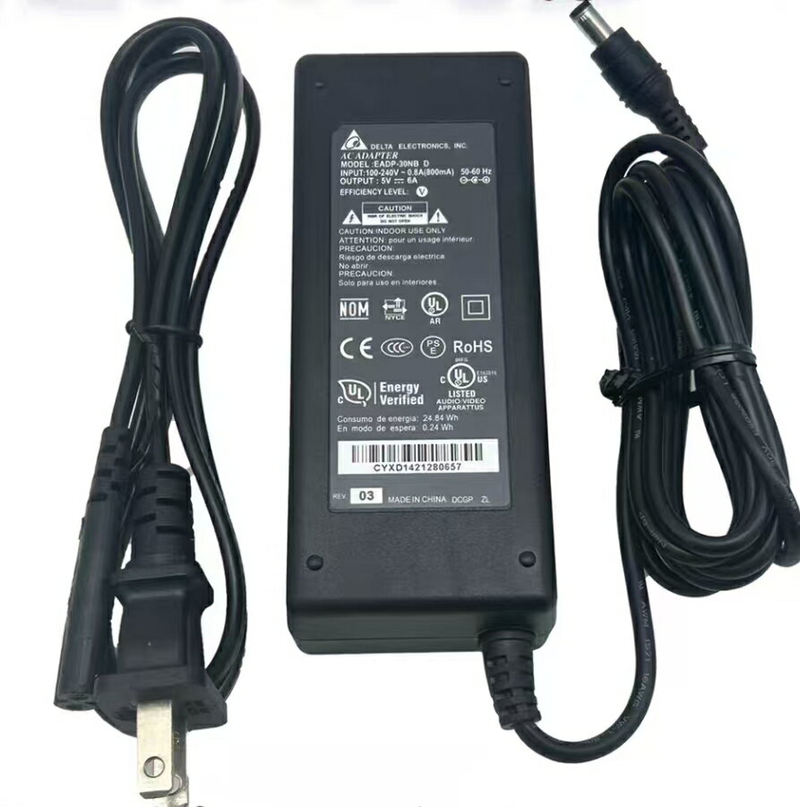 純正新品DELTA 5V6A 電源アダプタEADP-30NBD充電器, コネクタ 5.5mm*2.1mm
