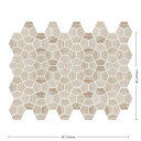 タイル(ケース) マーブルジオメトリー Marble Geometry 28×20五角形裏ネット貼り 11シート入 CLS-R2030 / 名古屋モザイク アートモザイクタイル