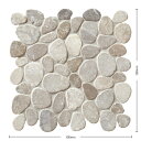 タイル(ケース) アイランドストーン Island Stone 小石裏ネット貼り(石灰岩) 11シート入 PPM-62 PPM-65 PPM-66 / 名古屋モザイク アートモザイクタイル
