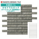 名古屋モザイク / タイル(ケース) カセドラルロック Cathedral Rock 147×22ボーダー裏面樹脂貼り(スダレ貼り) 30シート入 CAT-SLJ-01 外装壁