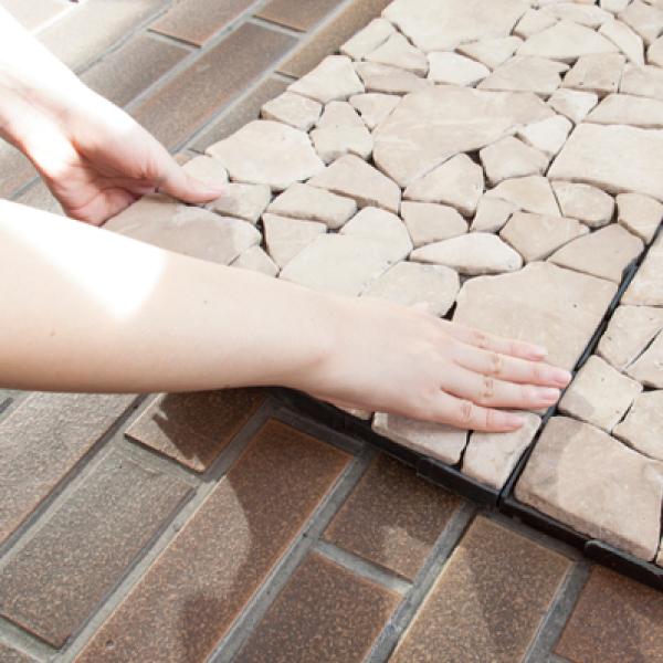 フロアーパネル 石材 おしゃれ 北欧 天然石 DIY リフォーム 模様替え デザイン インテリア 石畳 FLR-20..