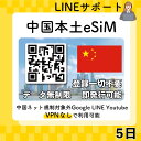 中国本土 esim 5日間 最短30分でQRコード即発行即利用可 無制限 データ通信専用(電話番号なし) simフリー端末のみ対応 マニュアル付き パスポート情報不要・発行手続き不要 5日間