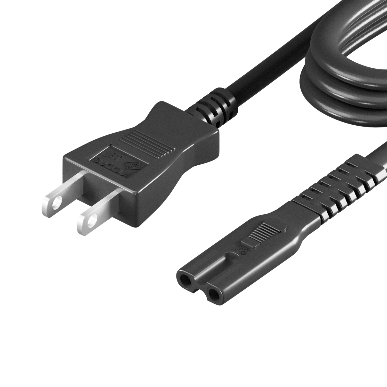 AC電源ケーブル 700W 2ピンソケット(メス)⇔2ピンプラグ(オス) 1.2m PSE認定品 ACコンセント コネクタ