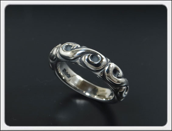 Shin's SculptureiVY XJv`[juS Scroll RingiGX XN[ OjvSILVER 925 / 7`23y Y fB[X yA ANZT[ WG[ w  蒤 Vv Vo[ 925 v[gzR-13